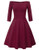 GRACE KARIN Women s Pleated Flared A line Evening Dress Knee Length Size M Wine Red CL832 5