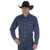 Wrangler Men s Authentic Cowboy Cut Work Western Long Sleeve Firm Finish Shirt Indigo 17 34
