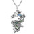 AeraVida Legendary Chinese Dragon Abalone Shell Inlaid  925 Sterling Silver Pendant Necklace