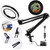 TPSKY LED Magnifying Lamp Metal Swing Arm Magnifier Lamp  Magnifier Desk Lamp Reading Light 5X Magnification 3 Color Modes Stepless Dimming with Adjustable Clamp for Reading Crafts