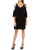 MSK Women s Cold Shoulder Dress with Piping  Black  Small