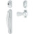 Ideal Security LSDXCR2267WH DX Pull Handle Set for Storm and Screen Doors with Keyed Deadbolt  White