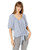 Karen Kane Women s TIE Front Button TOP  Stripe  Large