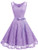 Dressystar 0010 Women Floral Lace Bridesmaid Party Dress Short Prom Dress V Neck Lavender M