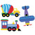 Wallies Wall Decals, Olive Kids Trains, Planes and Trucks Wall Stickers