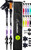 TrailBuddy Lightweight Trekking Poles   2 pc Pack Adjustable Hiking or Walking Sticks   Strong Aircraft Aluminum   Quick Adjust Flip Lock   Cork Grip  Padded Strap    Purple Plum
