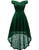 Homrain Women s Vintage Floral Lace Off Shoulder Hi Lo Wedding Cocktail Formal Swing Dress Dark Green 3XL