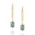 Stera Jewelry Womens 14k Gold Filled Kyanite Gemstone Dangling Long Wire Threader Earrings