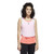 adidas womens Tech Crop White Signal Pink Medium