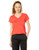 Reebok Women s Activchill V Neck Tee  Canton Red  Medium