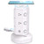 SUPERDANNY Surge Protector Tower with 10W Wireless Charger  Spin Power Strip Tower 13A Vertical Charging Station with 10 AC Outlets 4 USB Slots and 6 5ft Extension Cord for Home Office Garage  White