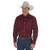 Wrangler Men s Authentic Cowboy Cut Work Western Long Sleeve Firm Finish Shirt Red Oxide Small