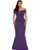 LALAGEN Women s Plus Size Off Shoulder Long Formal Party Dress Evening Gown Purple XXL