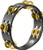 Meinl Percussion CTA2B BK Compact Tambourine  Brass Jingles  2 Rows