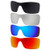 Galvanic 4 Pieces Polarized Replacement Lenses for Oakley Batwolf OO9101 Pack P03