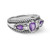 Carolyn Pollack Sterling Silver Amethyst Band Ring  size 7