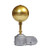 Flagpole Truck Pulley and Gold Anodized Ball Ornament Topper Set Multiple Sizes  2 1 2  Truck   3  Gold Ball