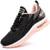 MEHOTO Womens Fashion Lightweight Tennis Walking Shoes Sport Air Fitness Gym Jogging Running Sneakers  Peachblack US 8 B M