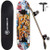 METROLLER Skateboard  31 x 8  Complete Standard Skate Boards for Girls Boys Beginner  7 Layer Canadian Maple Double Kick Concave Skateboards for Kids Youth Adult Teens