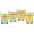 Officially Licensed Fiesta Stripes 14 Ounce Tapered DOF Double Old Fashioned Glass  Set of 4   Caribbean Sunset