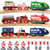 On Track USA Battery Operated Action Rescue Trains, Includes 3 Motorized Engines and 6 Cars, Compatible for Wooden Tracks from All Major Brands (Batteries Not Included)