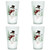Officially Licensed Fiesta Snowman Frosted Glass Set of 4  Cooler  16 Ounce