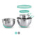 Dash Stainless Steel Set Mixing Bowls  1 5 Quart  3 Quart  5 Quart  Aqua