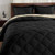 Basic Beyond Down Alternative Black Cream Comforter Set Queen   Reversible Bed Comforter with 2 Pillow Shams for All Seasons