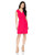 London Times Women s Petite Sleeveless Asymetrical Cascade Faux WRAP Dress  Pink  12P