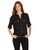 Calvin Klein Women s Modern Essential Zipper Button Front Blouse Black Small
