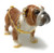 Kubla Craft Enameled Bulldog Trinket Box  Accented with Austrian Crystals