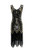 Metme Women s 1920s Vintage Flapper Fringe Beaded Great Gatsby Party Dress  Black  Large
