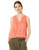 Lucky Brand Women s Eyelet Tank TOP  Persimmon  L