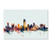 Austin Texas Skyline Blue by Michael Tompsett, 12x19-Inch Canvas Wall Art