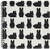 3dRose db_25326_1 Cute Black Little Rabbit Grumpy Bunny Print Drawing Book, 8 by 8"