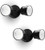 2 Packs LUTEC P6221B 1130 Lumen 15 Watt 28 LED Dual Head Floodlight Outdoor  Waterproof Exterior Security Wall Light for Patio  Garden Yard Black