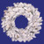 Vickerman Flocked Alaskan Pine Wreath Unlit  30 Inch  Flocked White on Green