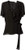 Calvin Klein Women s Wrap Top with Ruffle Sleeve  Black  Extra Small