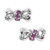 Carolyn Pollack Sterling Silver Red Garnet Bow Earrings