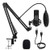 USB Condenser Microphone  Travor 192KHZ 24Bit Plug   Play PC Streaming Mic  USB Microphone Kit with Professional Sound Chipset Boom Arm Set  Studio Cardioid Mic for Recording YouTube Gaming Podcasting