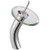 Inchant Widespread Waterfall Bathroom Sink Faucet with Glass Spout Chrome Finish Vessel Sink Vanity Bathtub Mixer Taps Lavatory Shower Tub Faucets Deck Mount with Clear Glass Disk