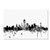 Dallas Texas Skyline B W by Michael Tompsett  16x24 Inch Canvas Wall Art