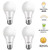 LED Light Bulbs 60 Watts Equivalent  A19 Warm White 3000K  E26 Base  750 Lumens  Non-dimmable  UL Listed  4 Pack