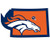 NFL Siskiyou Sports Fan Shop Denver Broncos Home State Decal One Size Team Color