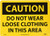 NMC C148RB OSHA Sign  Legend  CAUTION - DO NOT WEAR LOOSE CLOTHING IN THIS AREA   14  Length x 10  Height  Rigid Plastic  Black on Yellow