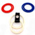 M2M Cock Ring Red-White-Dark Blue Interchanger Nitrile  0-8 Ounce