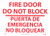 NMC M436RB Bilingual Restricted Area Sign  Legend  FIRE DOOR DO NOT BLOCK   14  Length x 10  Height  Rigid Polystyrene Plastic  Red on White NMC M436RB Bilingual Restricted Area Sign  Legend  FIRE DOOR DO NOT BLOCK   14  Length x 10  Height  Rigid Polystyrene Plastic  Red on White
