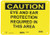 Master Lock S6300 10  Width x 7  Height Polypropylene  Black on Yellow Safety Sign  Header  Caution   Legend  Eye And Ear Protection Required In This Area