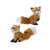 Kurt Adler 4.5" Plush Fox Ornament 2/asstd