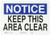 Brady 41362 Aluminum Fire Sign  7  X 10   Legend  Keep This Area Clear